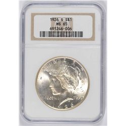 1926-S PEACE DOLLAR NGC MS-65
