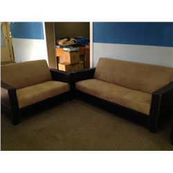 COUCH & LOVE SEAT MICROFIBER/LEATHER