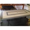 Image 1 : RECTANGULAR STONE TOP PATIO TABLE