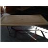 Image 1 : LARGE RECTANGULAR STONE TOP PATIO TABLE