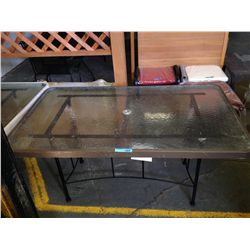 GLASS RECTANGULAR PATIO TABLE