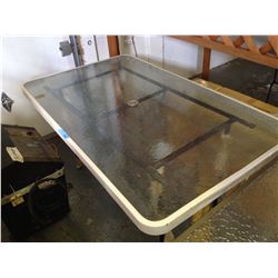 GLASS RECTANGULAR PATIO TABLE
