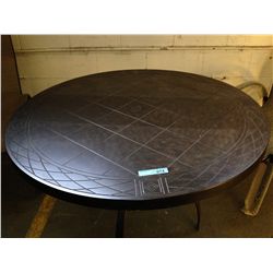 FAUX MARBLE ROUND PATIO TABLE