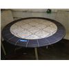 Image 1 : ROUND FAUX TILE PATIO TABLE