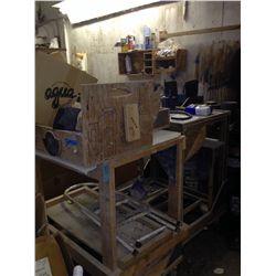 2 CARTS AND ASSORTED PAINT SUPPLIES