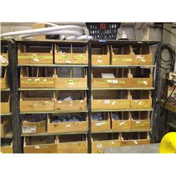 RACK W/ MISC. HOT TUB PARTS (2 SECTIONS)