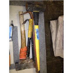 SLEDGE HAMMER/AXE/2 CROW BARS/HAMMER