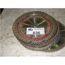 LOT OF ASSORTED SIZE SAW BLADES