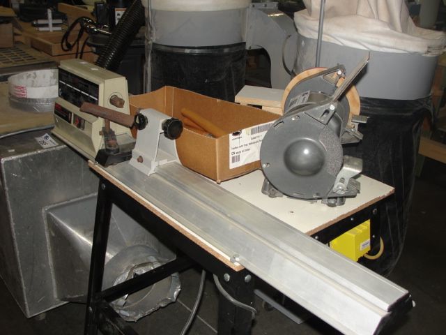 Shop Craft Wood Lathe Complete With Table Bench Grinder And 8