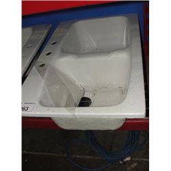WHITE ACRYLIC DOUBLE SINK
