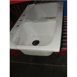 WHITE ACRYLIC DOUBLE SINK