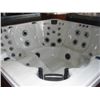 Image 1 : CAL SPAS COLEMAN SERIES HOT TUB WITH IVORY INTERIOR AND MAHOGANY CABINET. FEATURES INC: