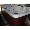 Image 2 : CAL SPAS COLEMAN SERIES HOT TUB WITH IVORY INTERIOR AND MAHOGANY CABINET. FEATURES INC: