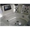 Image 3 : CAL SPAS ESCAPE SELECT SERIES HOT TUB WITH IVORY INTERIOR AND TEAK CABINET. FEATURES INC: