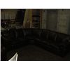 Image 2 : 4PC CHOCOLATE BROWN LEATHER SECTIONAL SOFA