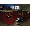 Image 1 : 5PC RED MICROFIBER SUEDE SECTIONAL SOFA