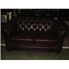 Image 2 : 2PC CHOCOLATE BROWN LEATHER DIAMOND TOUGH BACK SOFA AND LOVESEAT SET