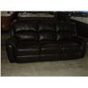 Image 1 : BROWN LEATHER RECLINING SOFA