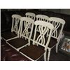 Image 1 : SET OF 6 CREME AND NATURAL DINING ROOM SIDE CHAIRS