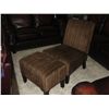 Image 1 : CONTEMPORARY LIVING ROOM ACCENT CHAIR WITH MATCHING FOOTSTOOL