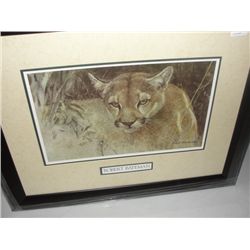 FRAMED PRINT "TROPICAL COUGAR" BY ROBERT BATEMAN