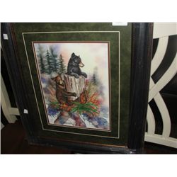 LIMITED EDITION FRAMED PRINT "BEAR CUBS" BY DAVE BARTHOLET