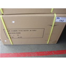 FLOOR STANDING PATIO HEATER WITH TABLE