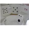 Image 4 : CAL SPAS AQUA SERIES HOT TUB WITH WHITE INTERIOR AND 7.5' WALNUT CABINET. FEATURES INC: