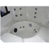 Image 3 : CAL SPAS AQUA SERIES HOT TUB WITH WHITE INTERIOR AND 7.5' TEAK CABINET. FEATURES INC: