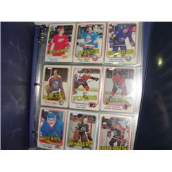 HOCKEY ALBUM OF 1980-81 OPEECHEE HOCKEY CARDS -MINT,  OVER 100 CARDS