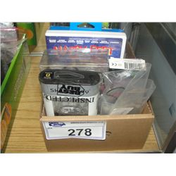 BOX OF ASSORTED ELECTRONICS AND ELECTRONIC ACCESSORIES