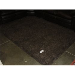 APPROX 8'X10' BROWN SHAG AREA RUG