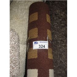 APPROX 4'X6' MULTI COLOURED EARTH TONES; BROWN COLD AND WHITE AREA RUG