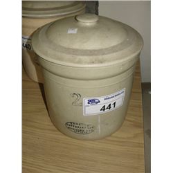 2G MEDALTA POTTERIES LIMITED LIDDED STONEWARE CROCK