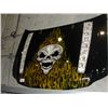 Image 1 : CUSTOM PAINTED HARLEY DAVIDSON SKULL AND FLAMES HOOD FOR F150 HARLEY EDITION PICK UP TRUCK