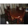 Image 1 : VICTORIAN MAHOGANY CRANK DINING TABLE WITH 6 CHAIRS