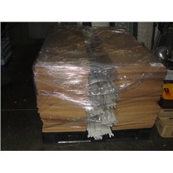 PALLET LOT OF SHELF RACKING; COMPLETE WITH UPRIGHTS AGAINST BACK WALL