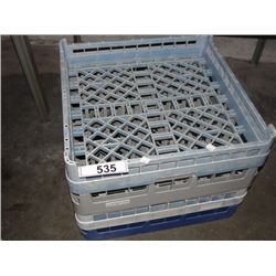 4 STACKING RESTAURANT COMMERCIAL DISHWASHER TRAYS