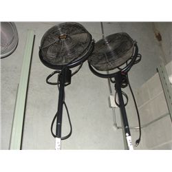 2 HONEYWELL BLACK PEDESTAL FLOOR FANS