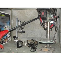 DELTA DRILL PRESS, 1/2" ELECTRIC DRILL, WEED EATER AND MASTERCRAFT DRILL PRESS