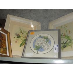 GROUP OF 4 ASSORTED FRAMED PICTURES AND PRINTS