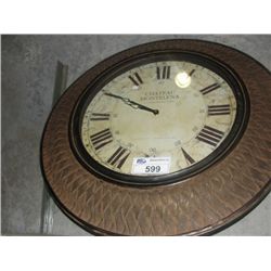 LARGE ROUND CHATEAU MONTELENA DECORATIVE WALL CLOCK