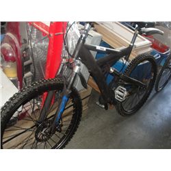 7SP FULL SUSPENSION FLAT BLACK MOUNTIAN BIKE WITH DISC BRAKES