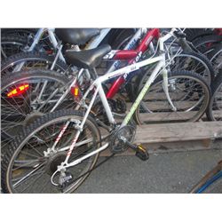 SHIMANO MOUNTAIN WORKS WHITE AND GREEN MOUNTAIN BIKE