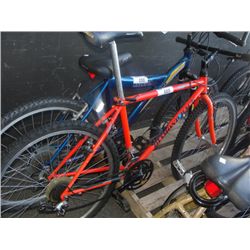DIAMOND BACK ORANGE WHITE AND BLUE MOUNTAIN BIKE