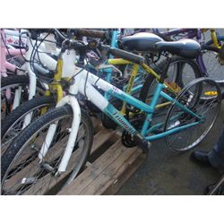 TRIUMPH PALE BLUE AND WHITE MOUNTAIN BIKE