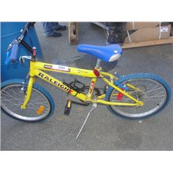 RALEIGH YELLOW AND BLUE BOYS BICYCLE