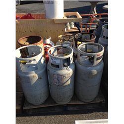 PALLET LOT OF ASSORTED PROPANE TANKS - 12PCS