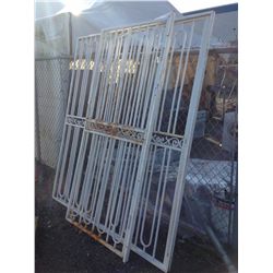2 WROUGHT IRON WHITE GATES