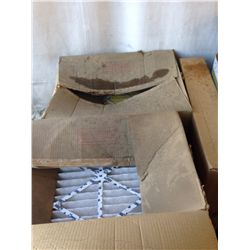 2 BOXES OF AIR FILTERS AND ONE BOX OF STORAGE BOXES